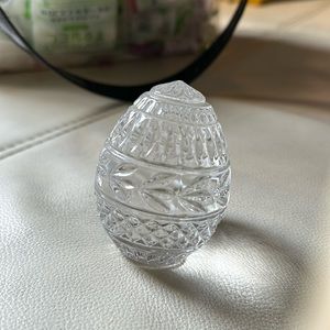 Franklin Mint Pressed Glass Crystal Egg 1988 3” Vintage Made in Germany RARE